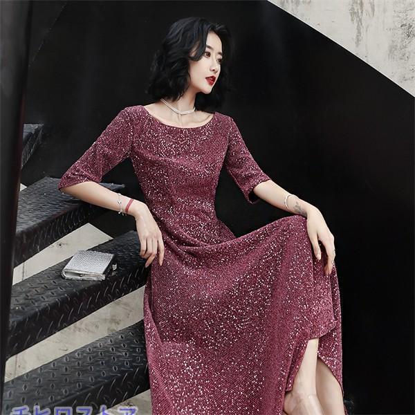 ドレス 大人 ピアノ 発表会 ロング ミモレ丈 演奏会 結婚式 母親 パーティー ショート丈 フォーマル イブニング 親族 成人式 同窓会 お呼ばれ_8