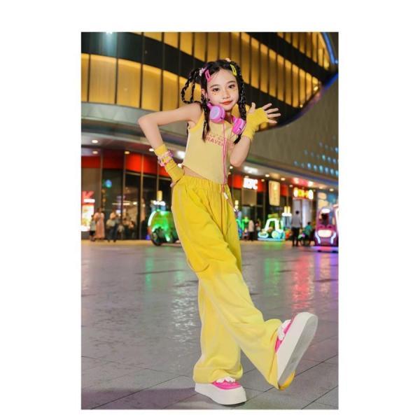 キッズダンス衣装 セットアップ ガールズ ヒップホップ へそ出し