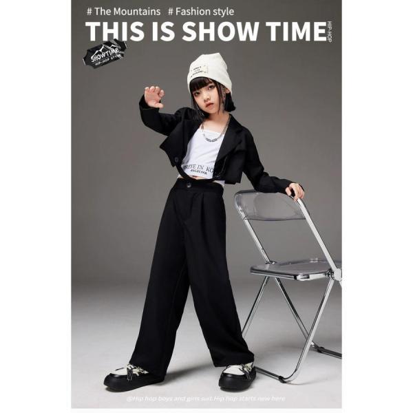 ダンス衣装 ガールズ ジャズヒップホップ セットアップ キッズダンス