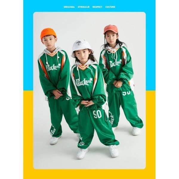 ヒップホップ 衣装 キッズダンス衣装 セットアップ 子供ダンス服 派手