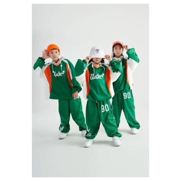 ヒップホップ 衣装 キッズダンス衣装 セットアップ 子供ダンス服 派手