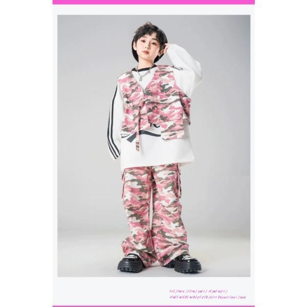 ヒップホップ ダンス衣装 セットアップ ガールズ 男の子 迷彩