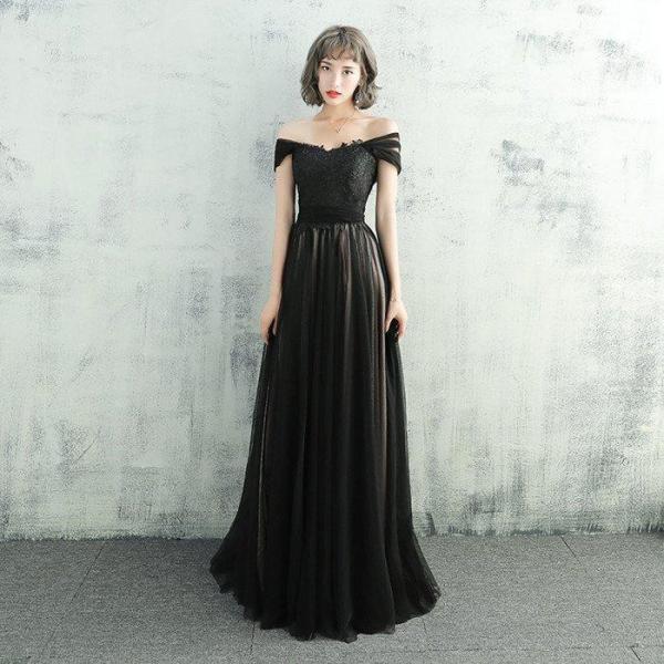 カラードレス 黒 演奏会用ドレス パーティードレス ウェディングドレス ロングドレス 発表会 結婚式 ピアノ 二次会 ドレス 前撮り 結婚式 花嫁 演奏会