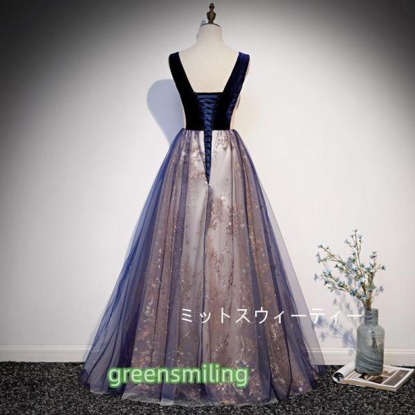 Ａラインドレス ロング カラードレス パーティードレス 演奏会 結婚式 イブニングドレス 二次会 披露宴 フォーマルドレス 発表会 カクテルドレス コンサートの画像