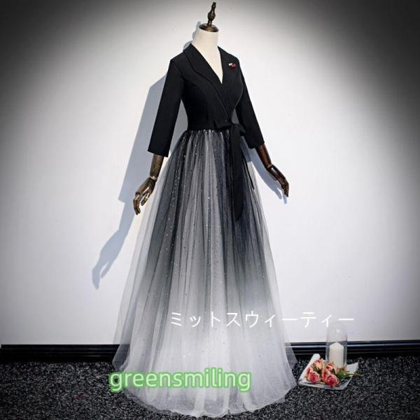 Aラインドレス 披露宴 カラードレス ロングドレス カクテルドレス 黒 演奏会 イブニングドレス 二次会 発表会 フォーマルドレス エレガンス 20代 30代 40代 50代
