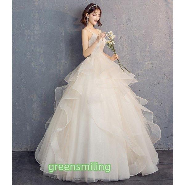 ウェディングドレス 花嫁 ウエディングドレス 白 安い ブライダル wedding dress 結婚式 プリンセスラインドレス 二次会 パーティード ロングドレス 上品の画像