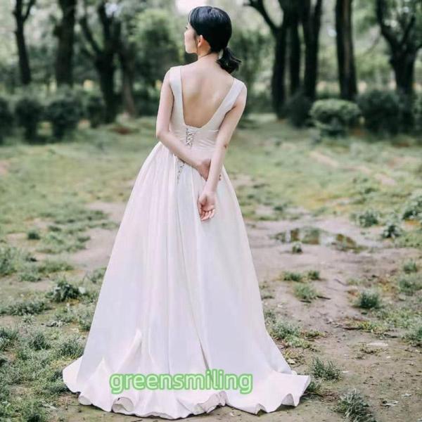 ウェディングドレス ウエディングドレス 二次会 ノースリーブ 結婚式 