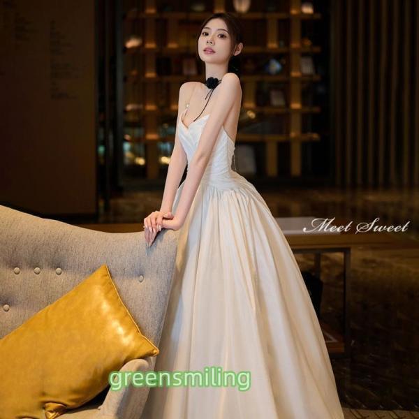ウェディングドレス ウエディングドレス ノースリーブ 二次会 結婚式 