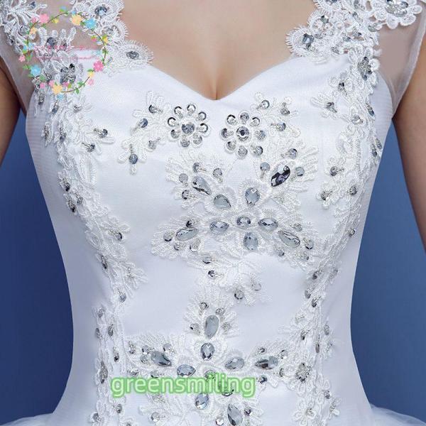 ウェディングドレス 花嫁 二次会 S-9XL プリンセスラインドレス