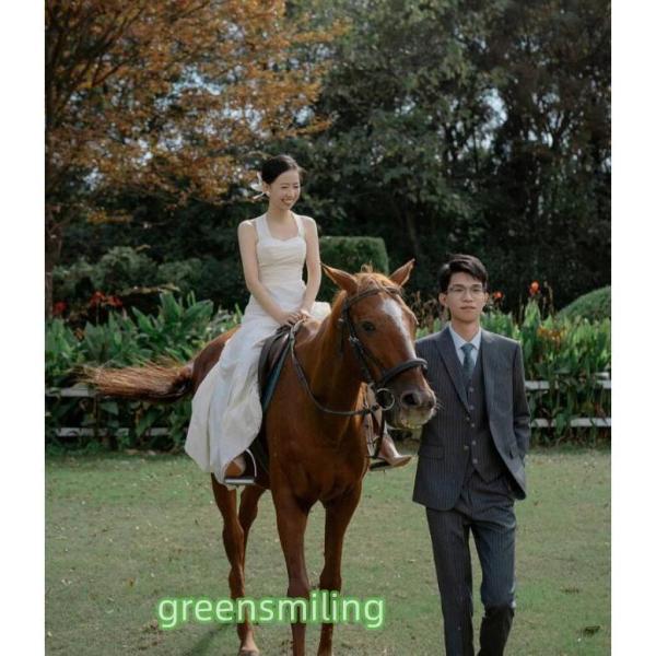 ウェディングドレス ウエディングドレス 結婚式 二次会 花嫁 披露宴 前撮り スリット サテン ホルターネック リボン オフホワイト ボレロ ノースリーブ おしゃれ_10