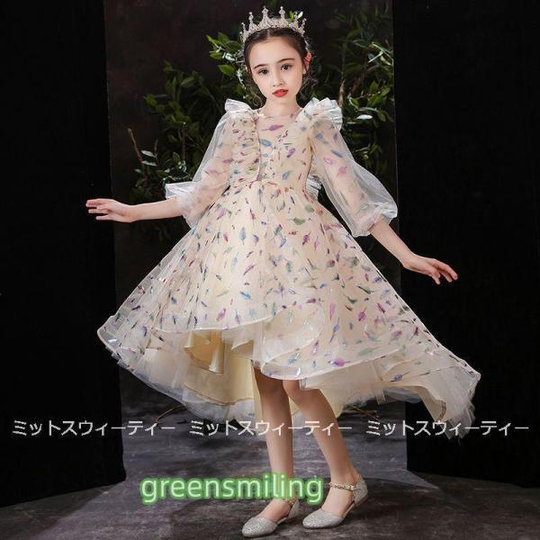 子供服ドレス 発表会 ピアノ発表会 結婚式 前ミニドレス フォーマル ドレス 女の子 二次会 花嫁 ジュニア キッズドレス パーティードレス 演奏会 ステージ衣装の画像