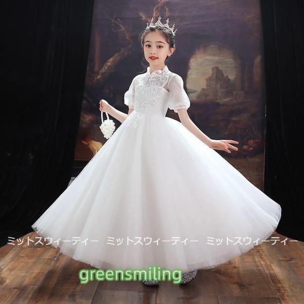 子供ワンピース キッズドレス 女の子 ワンピース ブライダル ウェディング フォーマルドレス 二次会 花嫁 結婚式 七五三 フォーマル ピアノ発表会ドレス 白の画像