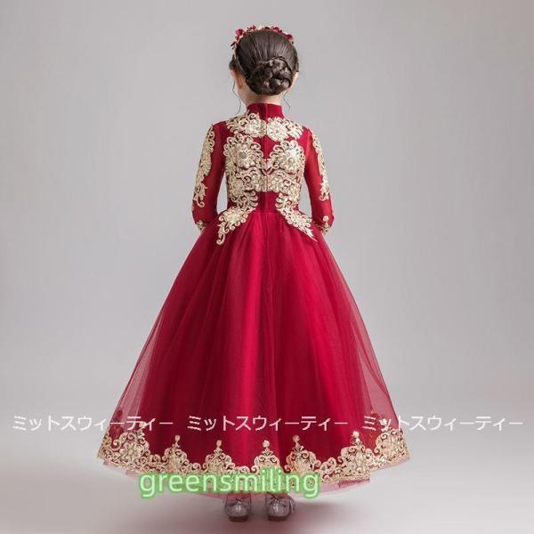 子供 ドレス ピアノ発表会 女の子 子供ドレス レッド 舞台衣装 コンクール 発表会 パーティー フォーマルドレス 子どもドレス キッズドレス ステージ イベントの画像