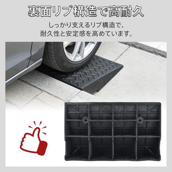 段差スロープ 段差プレート 2個セット 10cm段差 幅48cm ゴム製 滑り