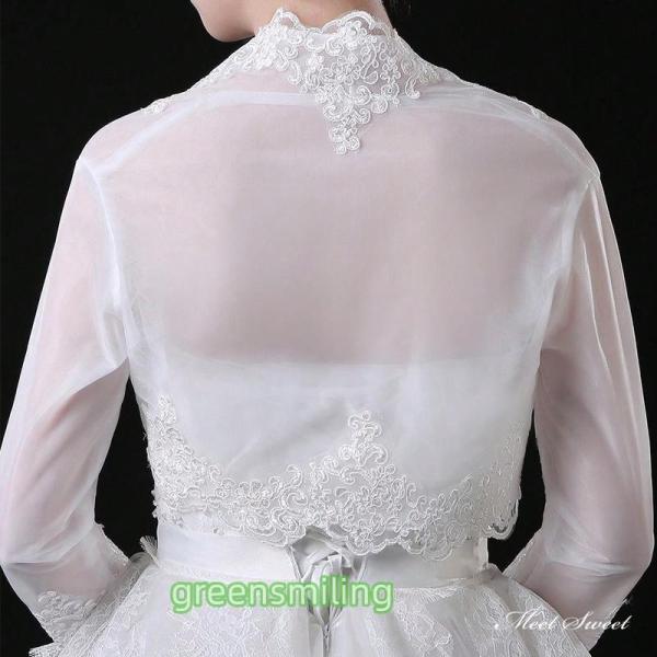結婚式 ウェディング ボレロ レンタル】半袖 レース ボレロ ウェディングボレロ | MINLADY BRIDE