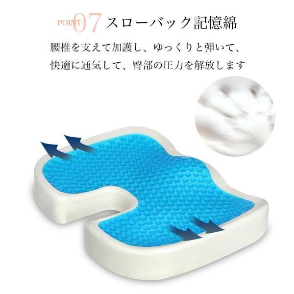 椅子 低反発 座布団 腰 ゲルクッション イス用クッション 人間工学