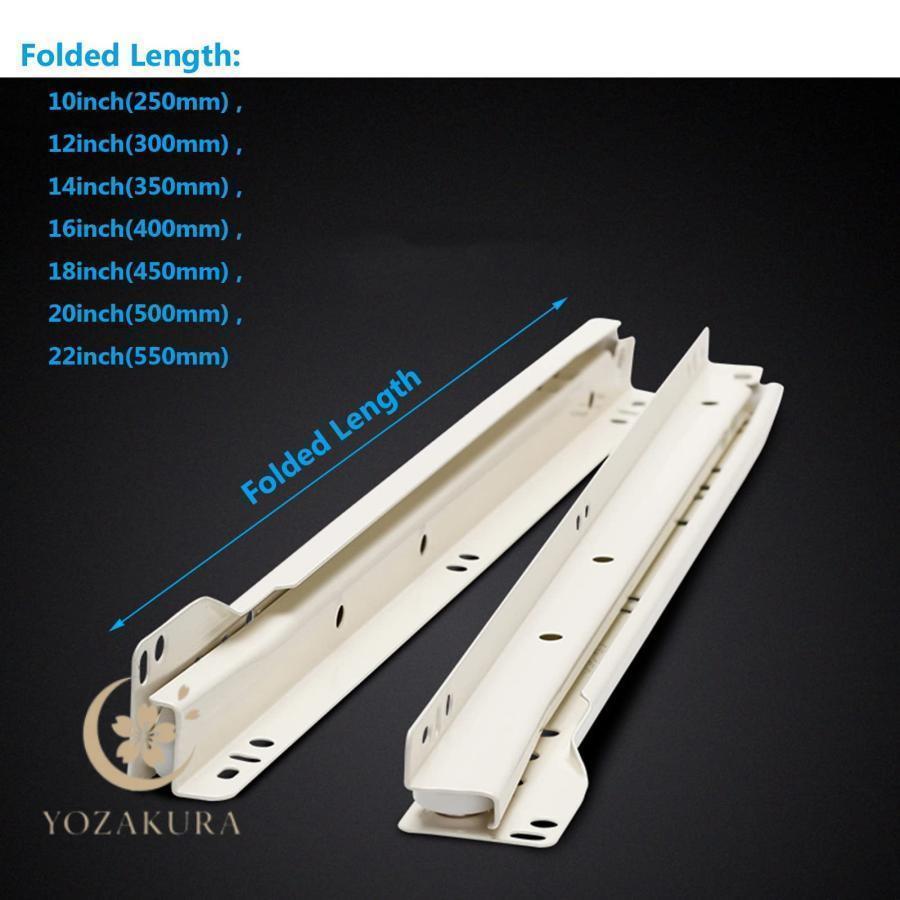スライドレール 伸縮式 キッチン用 レール 250 300 350 400 450 500mm