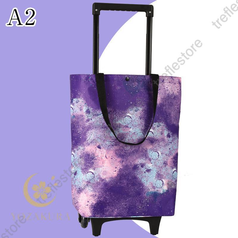 キャリーカート ショッピングカート 買い物カート 2WAY 花柄 保温 保冷
