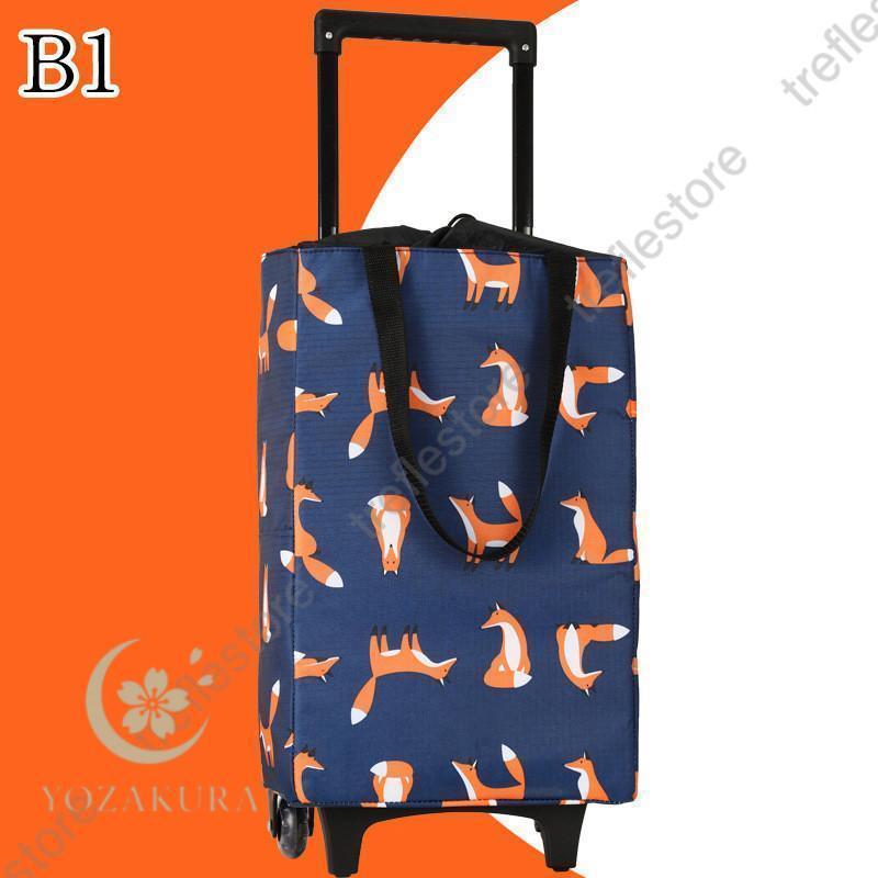 キャリーカート ショッピングカート 買い物カート 2WAY 花柄 保温 保冷