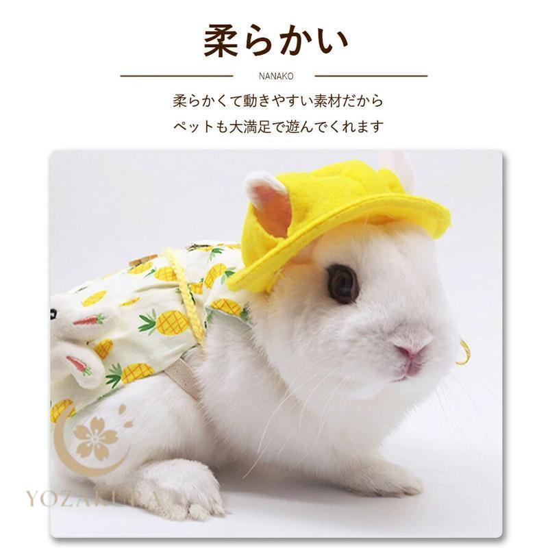 ウサギ服 うさぎ用 ペット服 リードセット 可愛い 小動物 ウサギ お