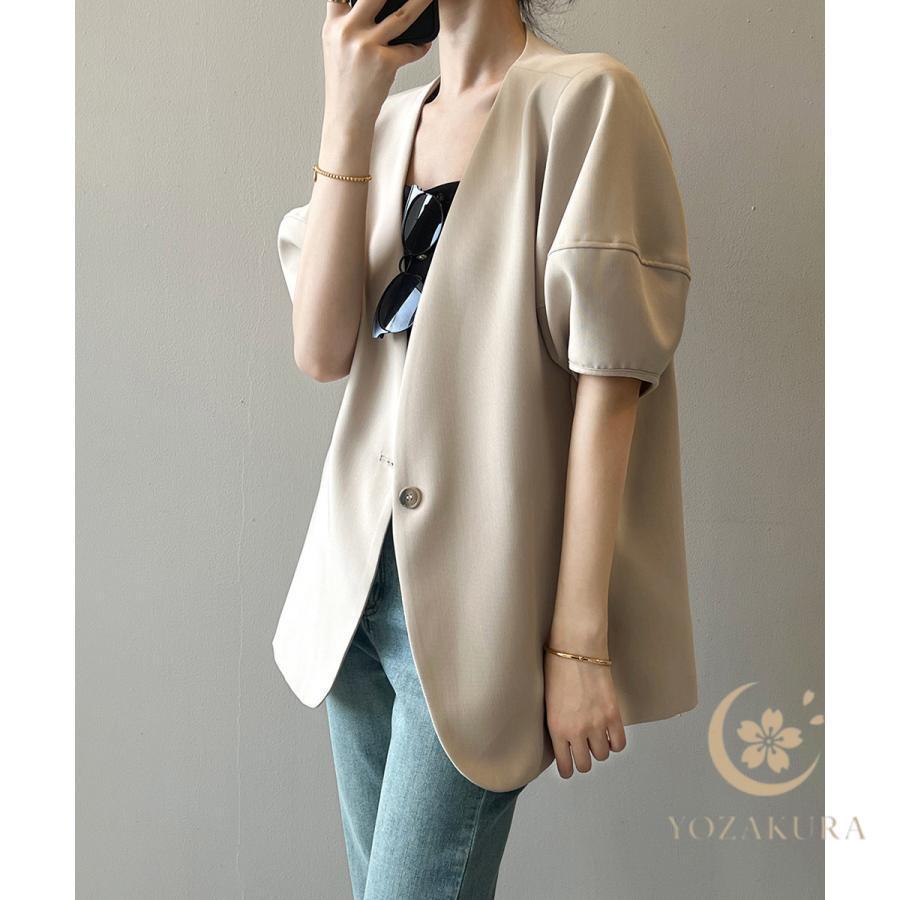 春 秋 冬 半袖ジャケットレディーススーツジャケット : YOZAKURA-SHOP