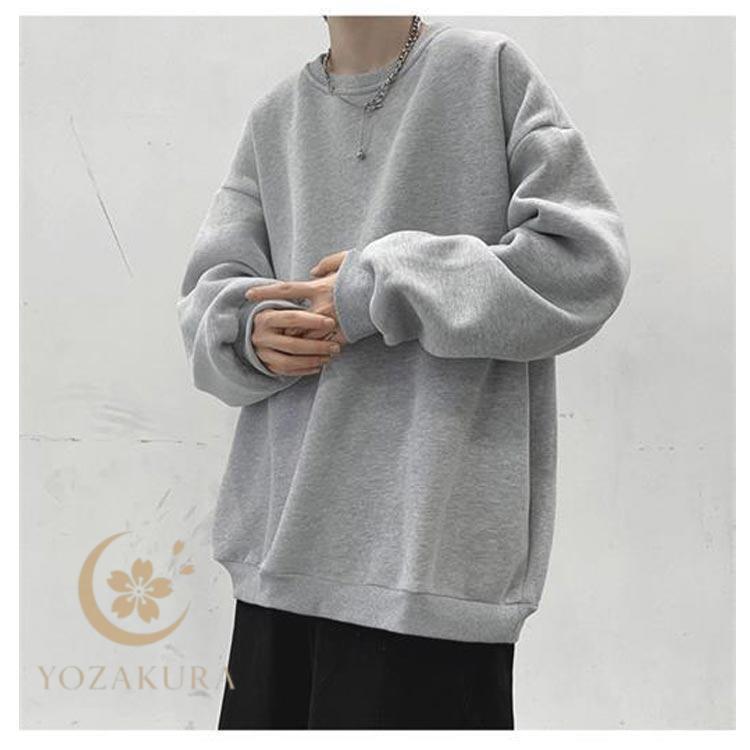 トレーナー 無地 スウェット メンズ レディース 厚手 春服 秋 冬 無地