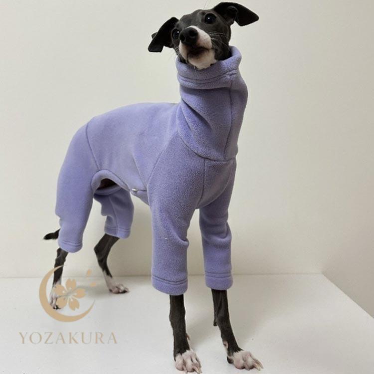 イタグレ服 ボア フリース ロンパース つなぎ 長袖 もこもこ 犬服 冬服