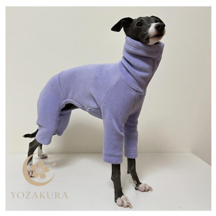 イタグレ服 ボア フリース ロンパース つなぎ 長袖 もこもこ 犬服 冬服