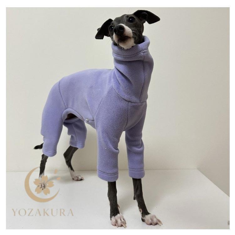 イタグレ服 ボア フリース ロンパース つなぎ 長袖 もこもこ 犬服 冬服
