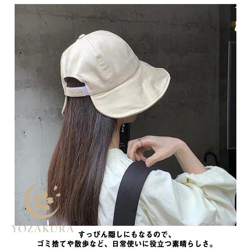ポニーテール穴付き ハット バケットハット レディース キャスケット