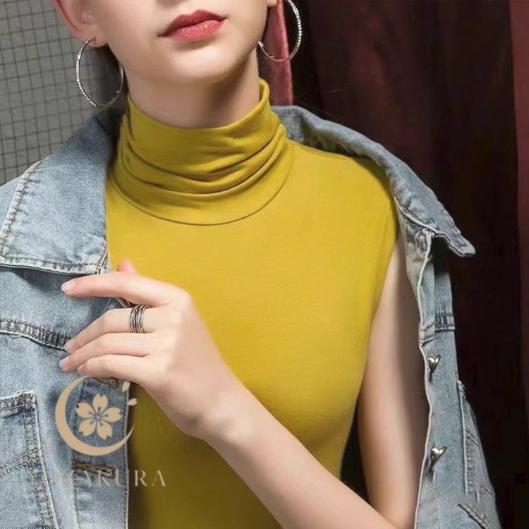 ハイネック ノースリーブ タートルネック 春夏 薄手 社交ダンス
