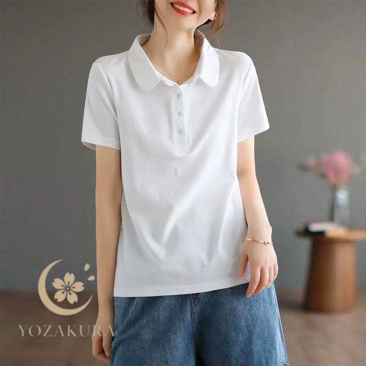 半袖ポロシャツ　軽量ストレッチスカート　セットアップ　サイズ0 春夏　レディース ポロシャツ Tシャツ レディース 半袖 夏服 カットソー トップス 襟付き