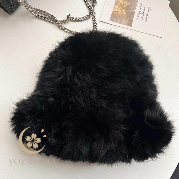 レディース 帽子 毛皮 フェイクファー もこもこ ハット 秋冬 ファー