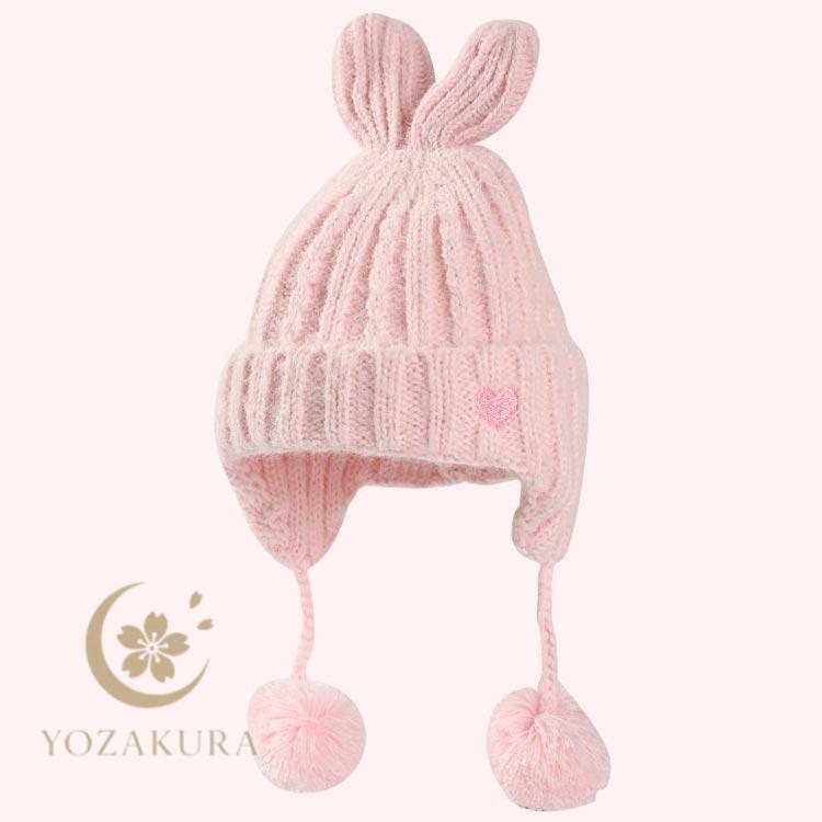 rurumu: ウサギ耳ニット帽　ピンク 新品】 rurumu: / 縷縷夢兎るるむう | 2023AW うさ耳 ニット帽 ピンク