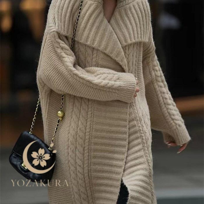【新品未使用】新作/ニットカーディガン/ニットコート/長袖/ゆったり/ロング丈 カーディガン ニットカーディガン レディース 秋 冬 春 ロングコート