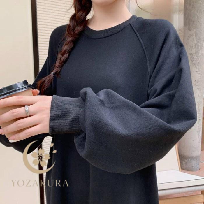 フレアワンピース ゆったり ワンピース マキシ スウェットワンピ