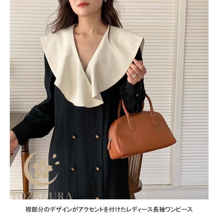 春 夏 ワンピース レトロ 長袖 レディース ロングワンピ 長袖