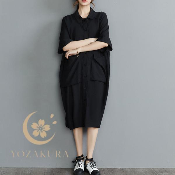 シャツワンピース 白 夏 春 秋 麻綿 半袖ワンピース カジュアル