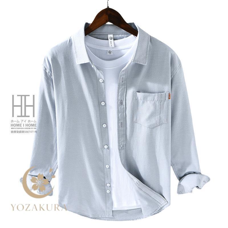 白シャツ シャツ メンズシャツ 長袖シャツ カラーシャツ ウォッシュ