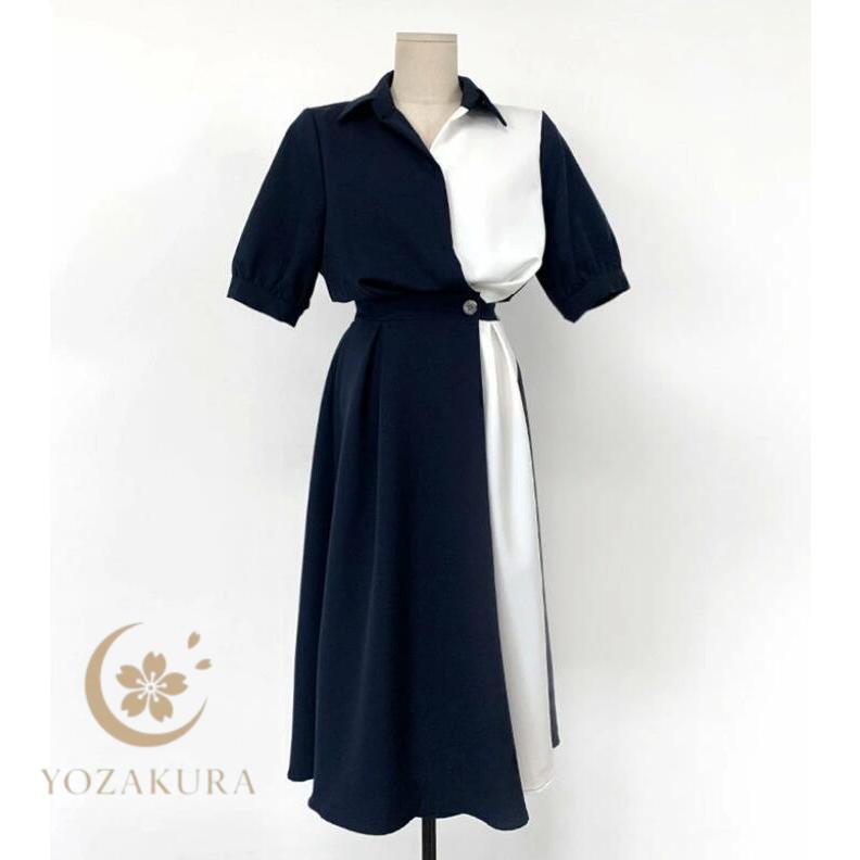 シャツワンピース ワンピース レディース 半袖 夏 きれいめ バイ