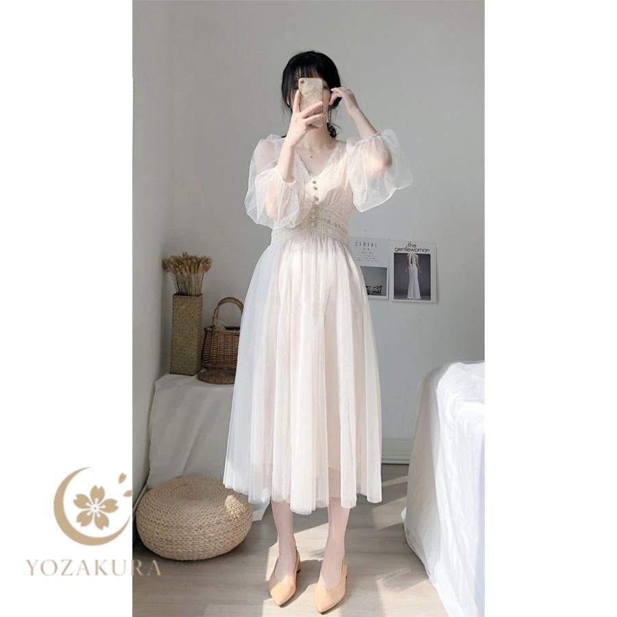 ロングワンピース レディース ワンピース チュールワンピース 森ガール