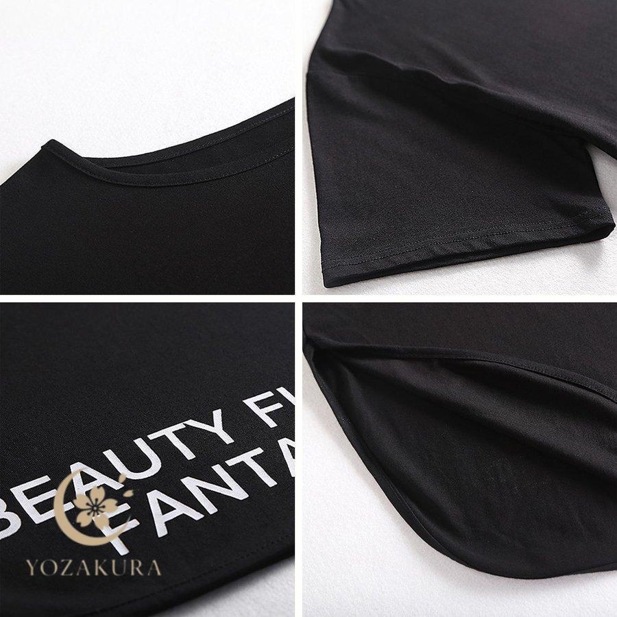 ロングtシャツ レディース ゆったり カットソー サイドスリット t