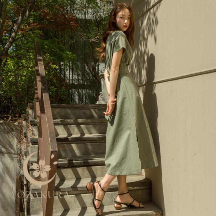 ワンピース レディース 夏 春 40代 Aライン ロング丈 大きいサイズ