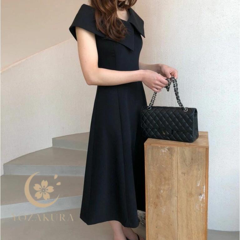 ワンピース 春 夏 レディース ノースリーブ ビッグカラー ドレス ワンピース ひざ丈 ロングワンピース 付け襟 ゆったり 上品 フォーマル | ブランド登録なし | 05