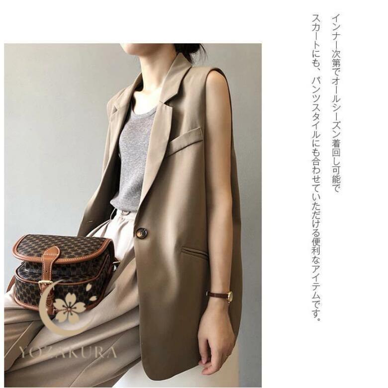 ジレ ベスト レディース テーラードベスト ロングコート アウター