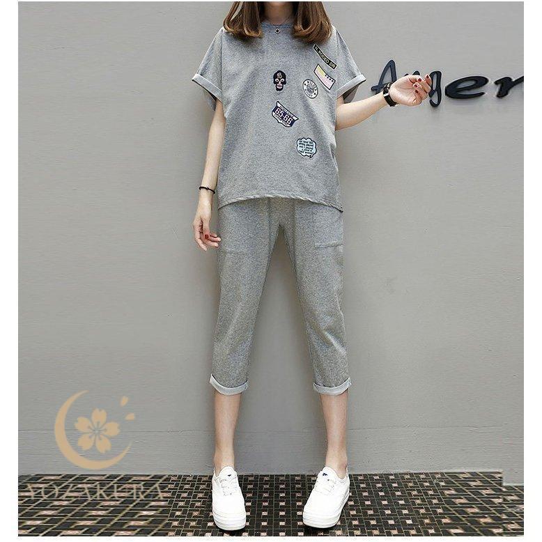 セットアップ レディース 春 夏 スウェット セット スポーツウェア 2点