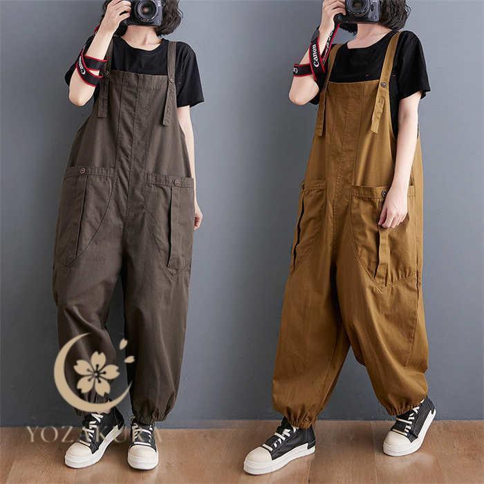 サロペット パンツ 春 夏 オールインワン レディース サロペットパンツ