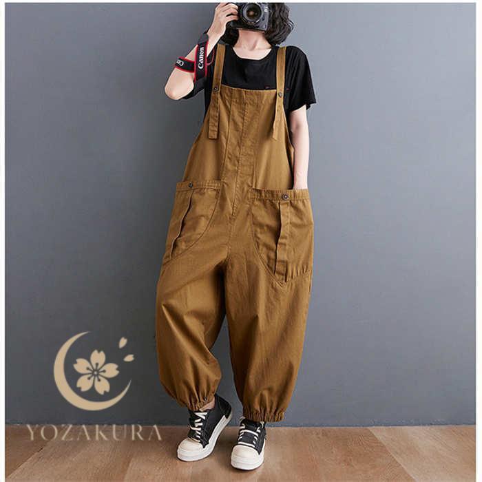 サロペット パンツ 春 夏 オールインワン レディース サロペットパンツ