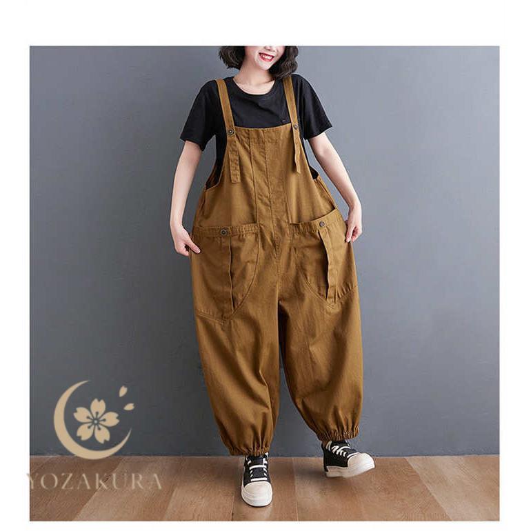 サロペット パンツ 春 夏 オールインワン レディース サロペットパンツ