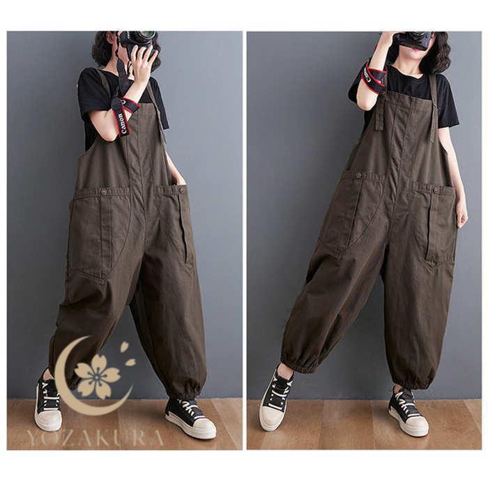 サロペット パンツ 春 夏 オールインワン レディース サロペットパンツ